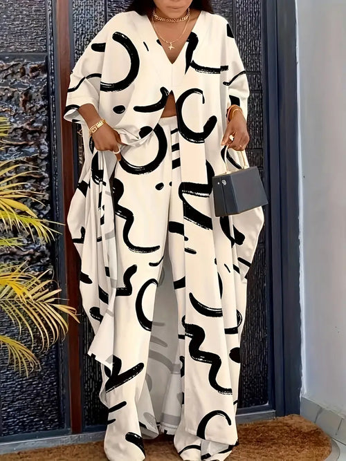 Easy-Care Printed Blouse