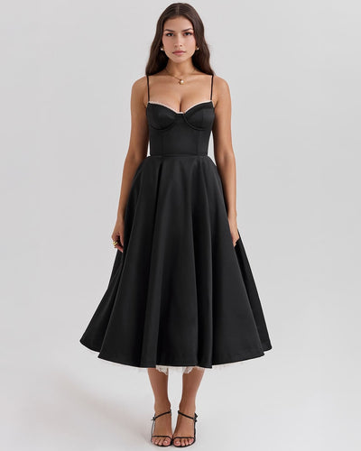 Fairytale Satin Midi Dress