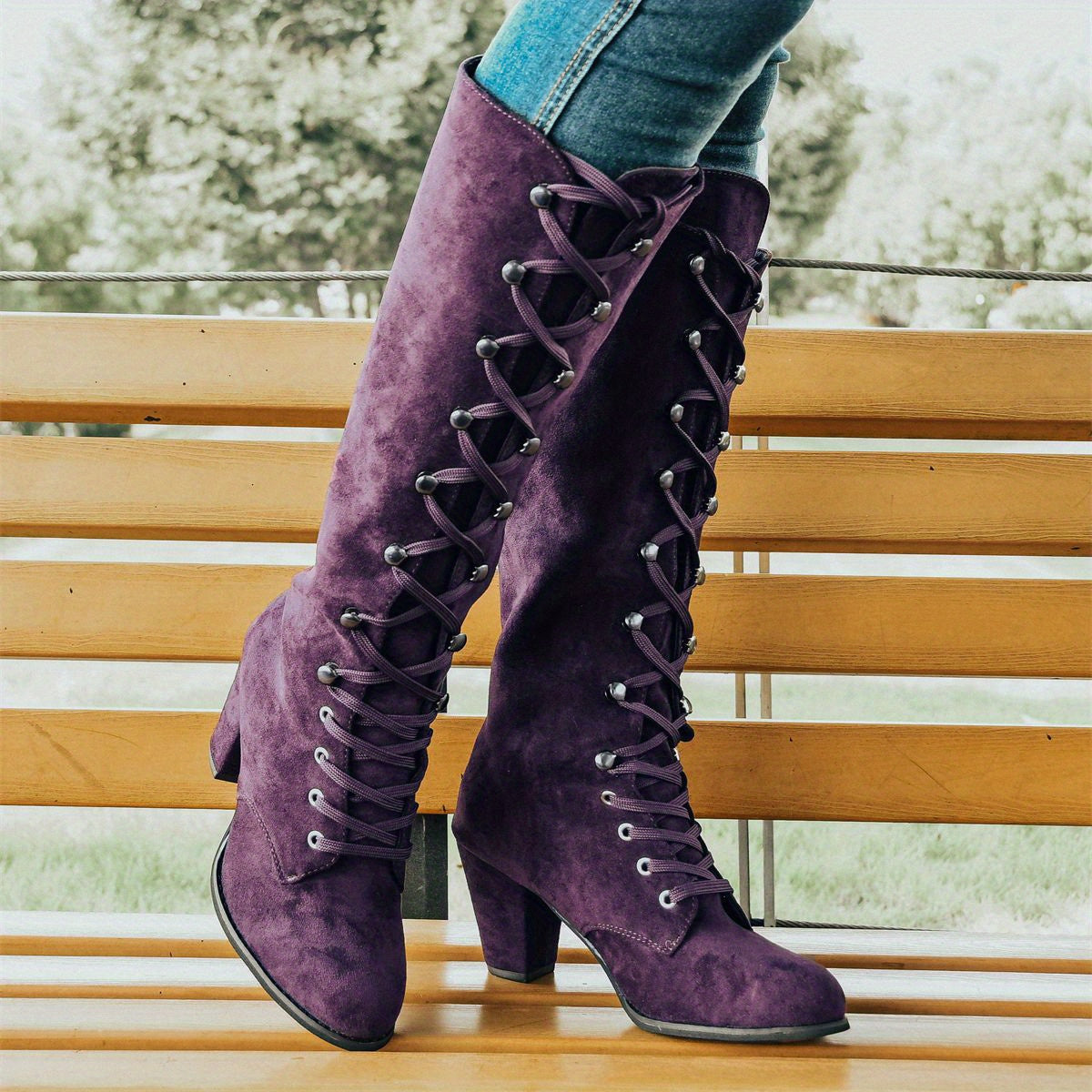 Stability-Boost Knee-High Boots