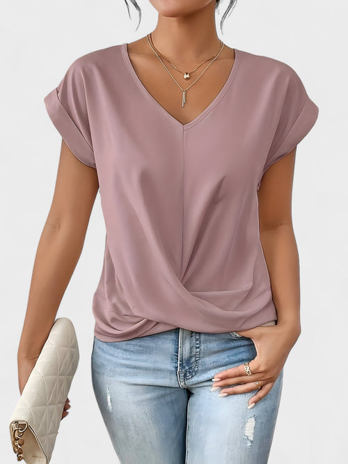 Mauve Twist-Front Top