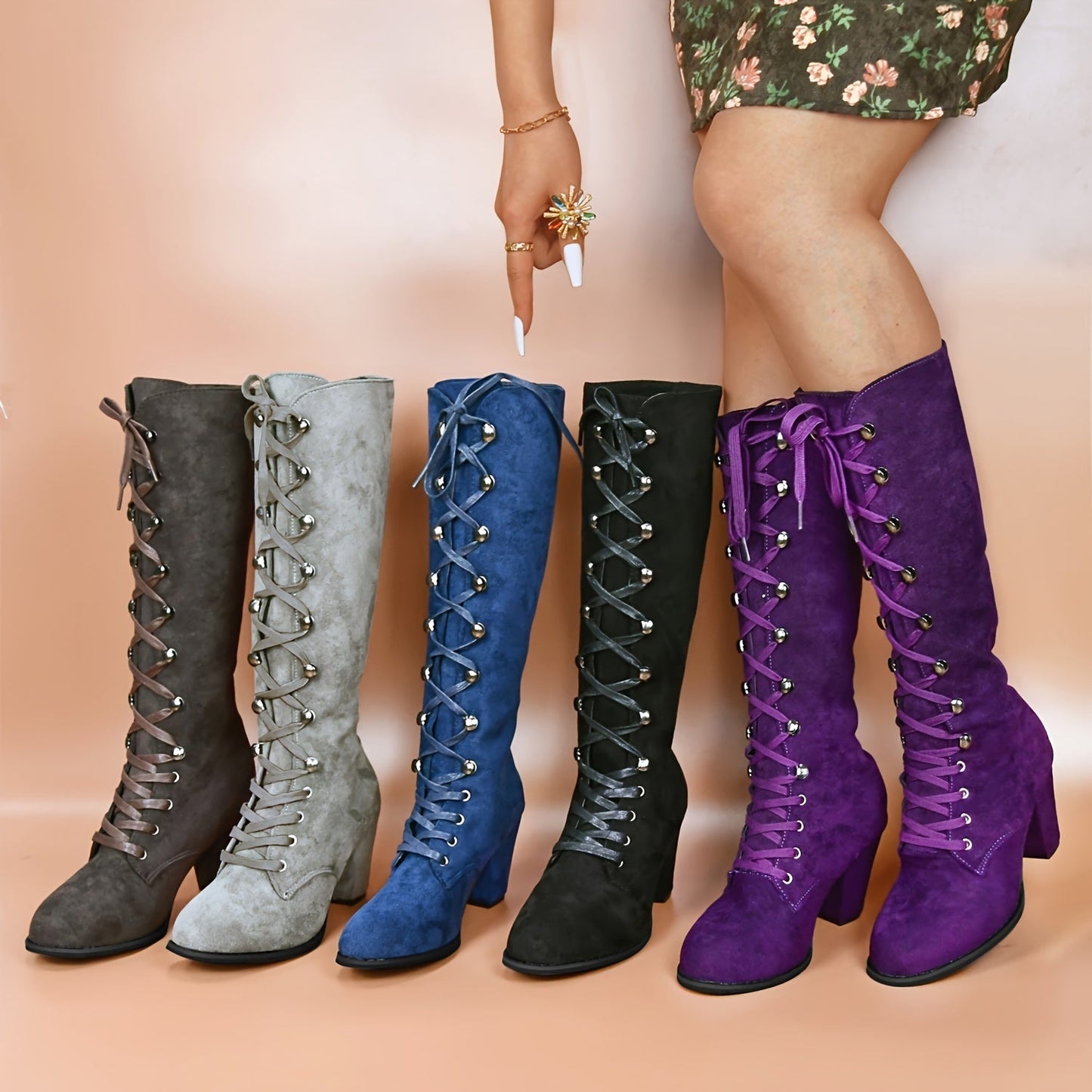Stability-Boost Knee-High Boots