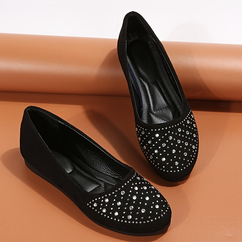 Easy-Care Round-Toe Flats