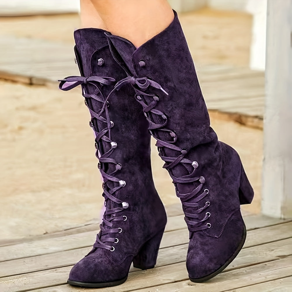 Stability-Boost Knee-High Boots
