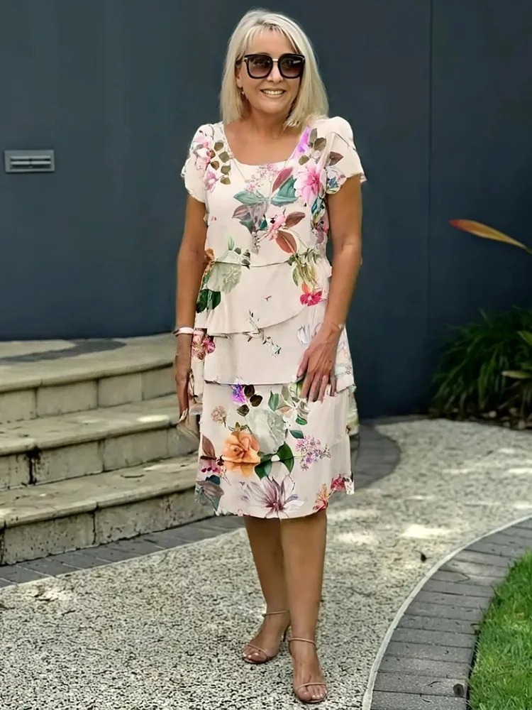 Curve-Flattering Floral Dress