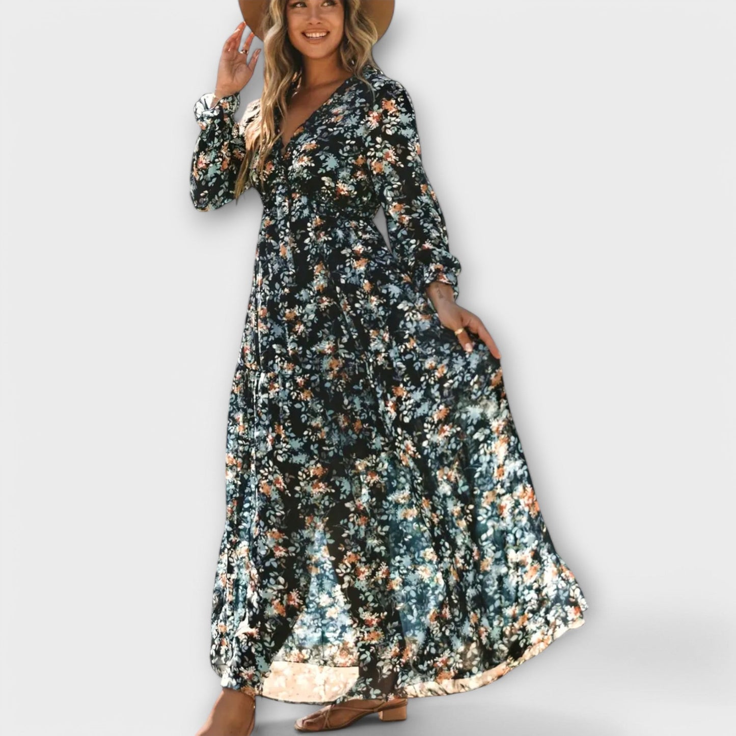 Elegant Floral Maxi Dress