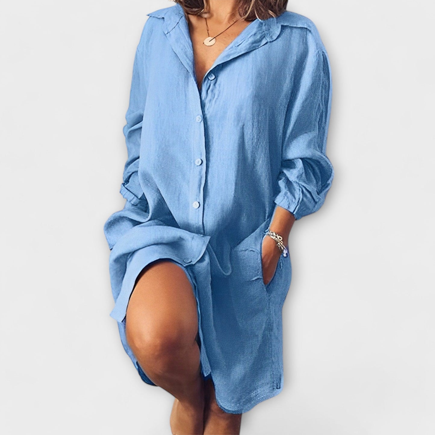 Elegant Comfort Linen Blouse
