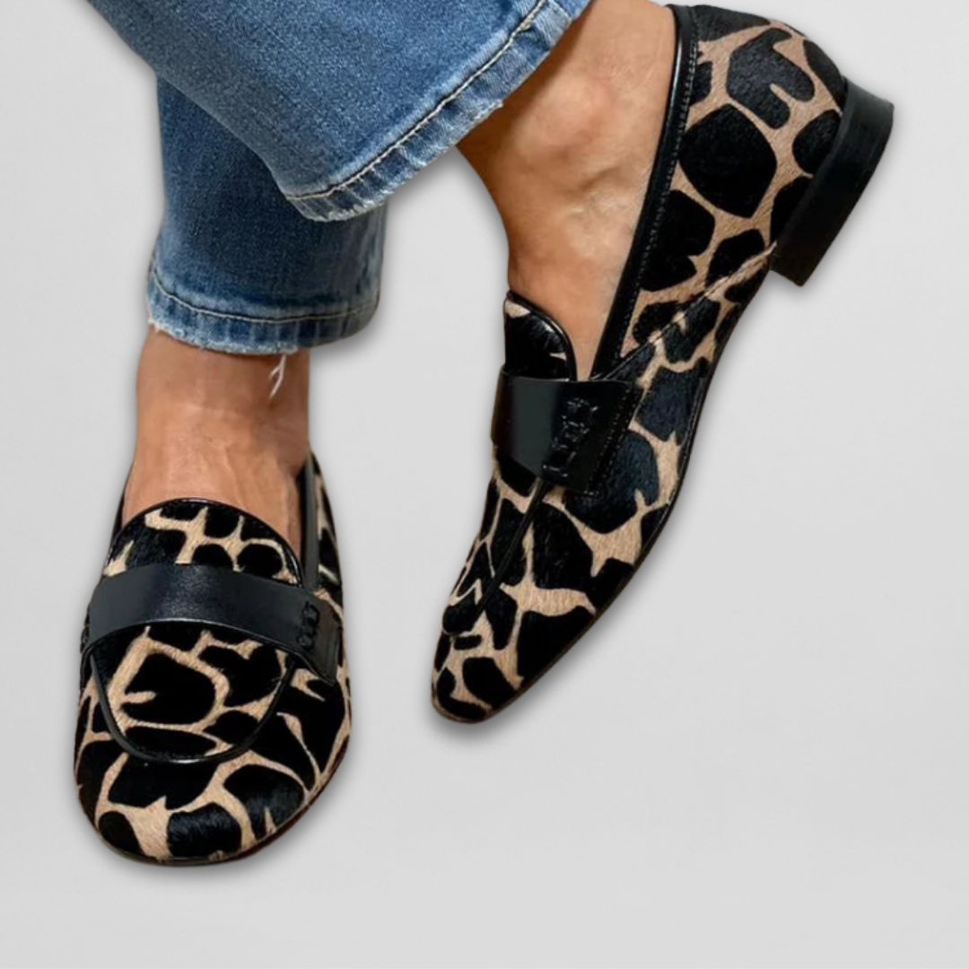 Chic Animal-Print Loafers