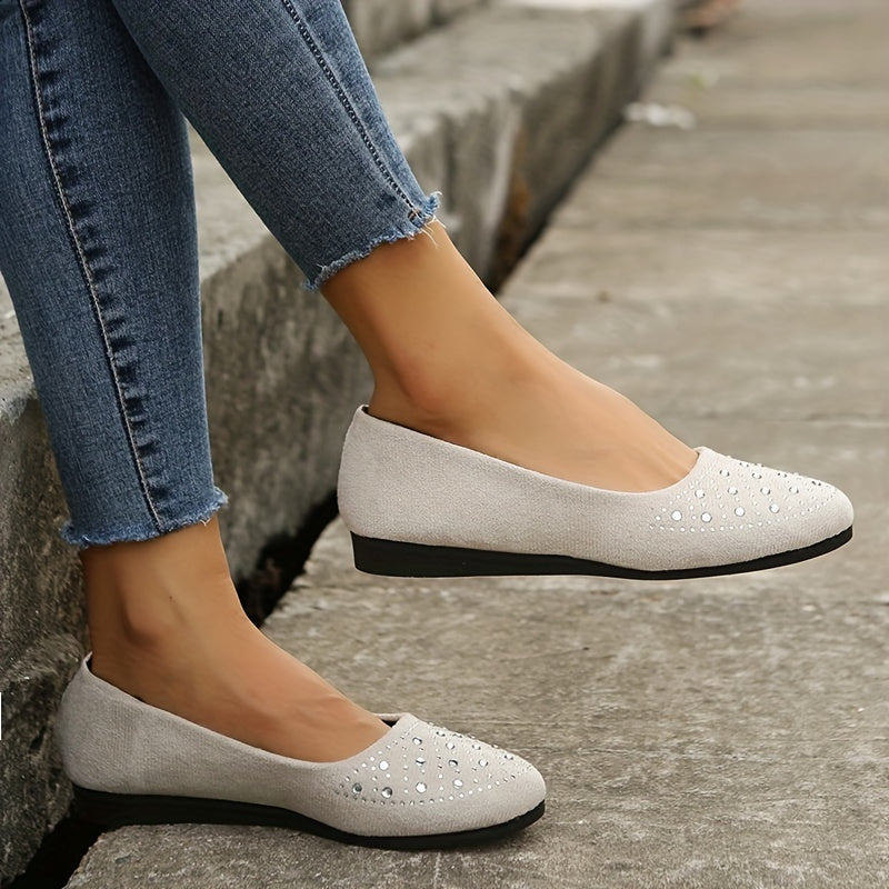 Easy-Care Round-Toe Flats