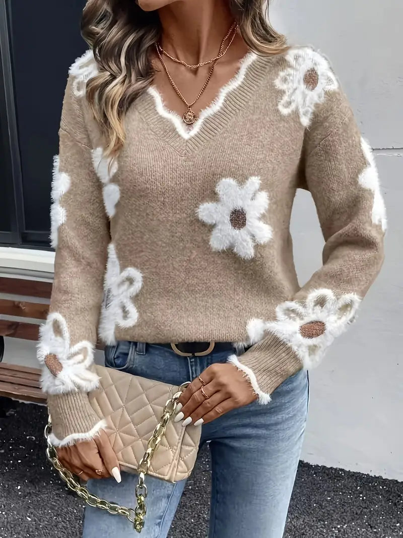 Flattering Floral Jumper