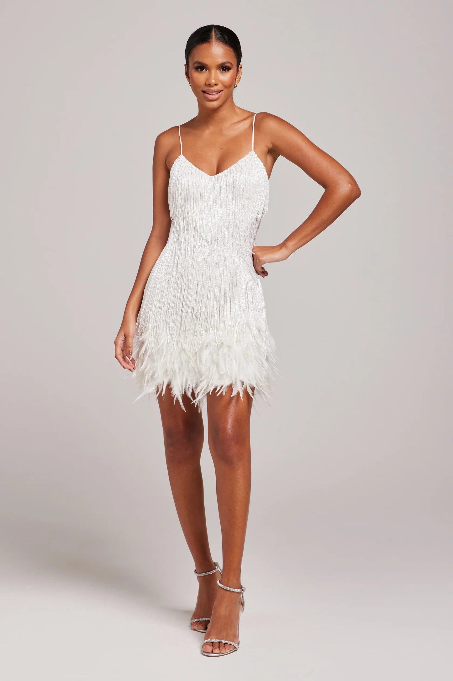 Chic Feather Mini Dress