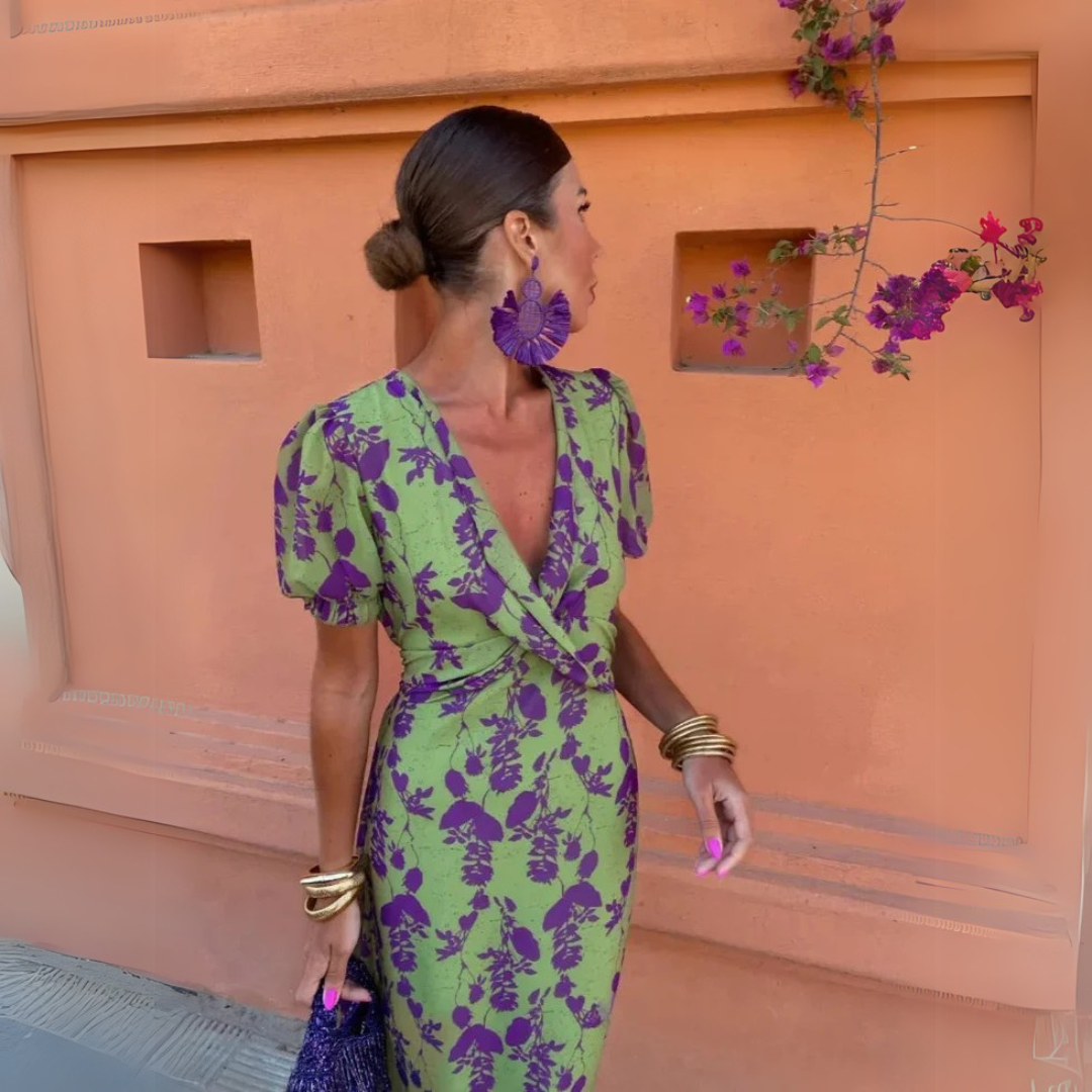 Feminine Floral Midi Dress