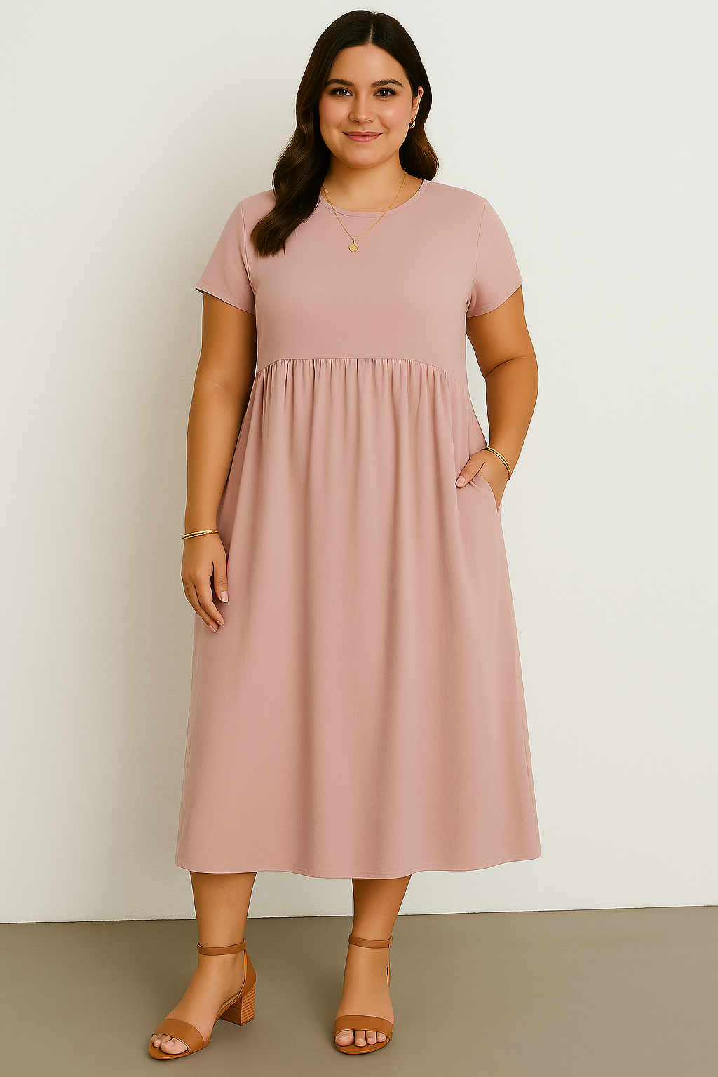 Soft-Green Comfort Dress