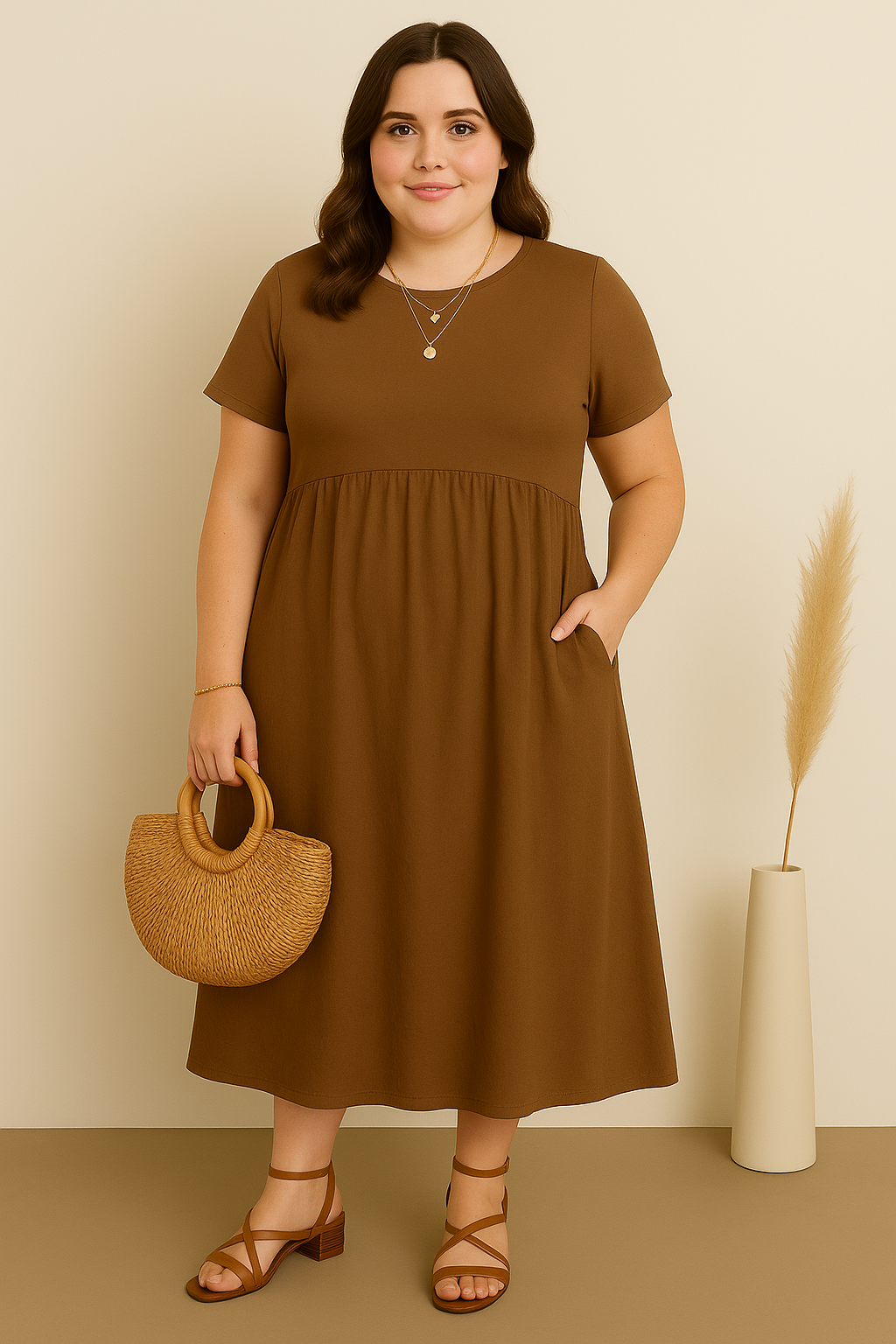 Soft-Green Comfort Dress