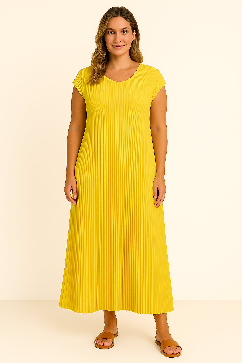 Flowy Pleated Maxi Dress