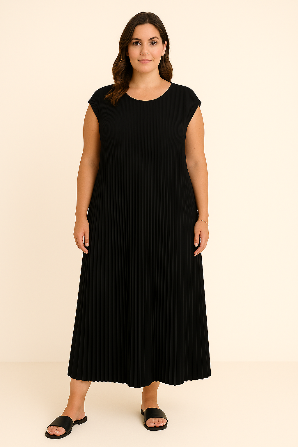 Flowy Pleated Maxi Dress