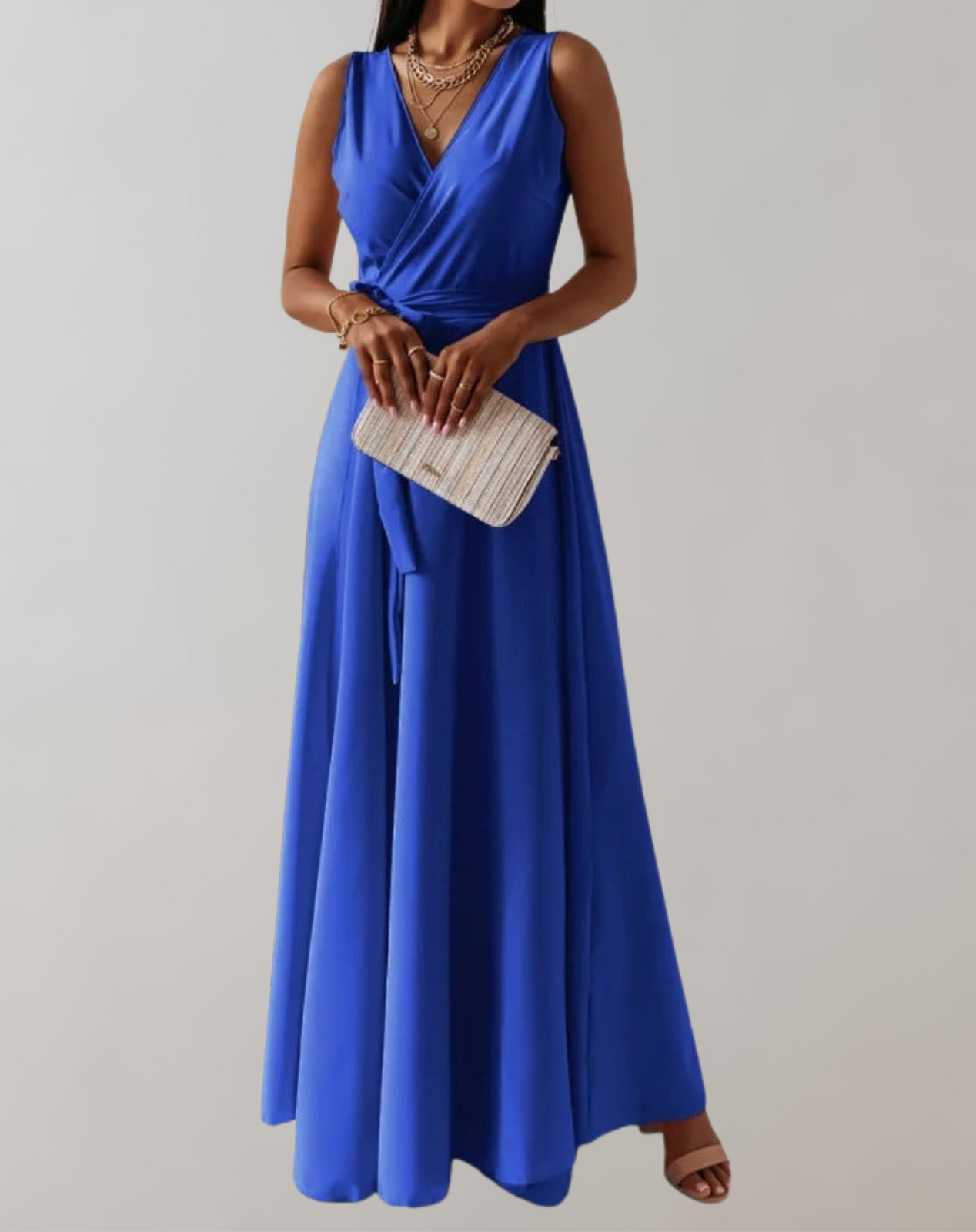 Elegant Belted Maxi Dress