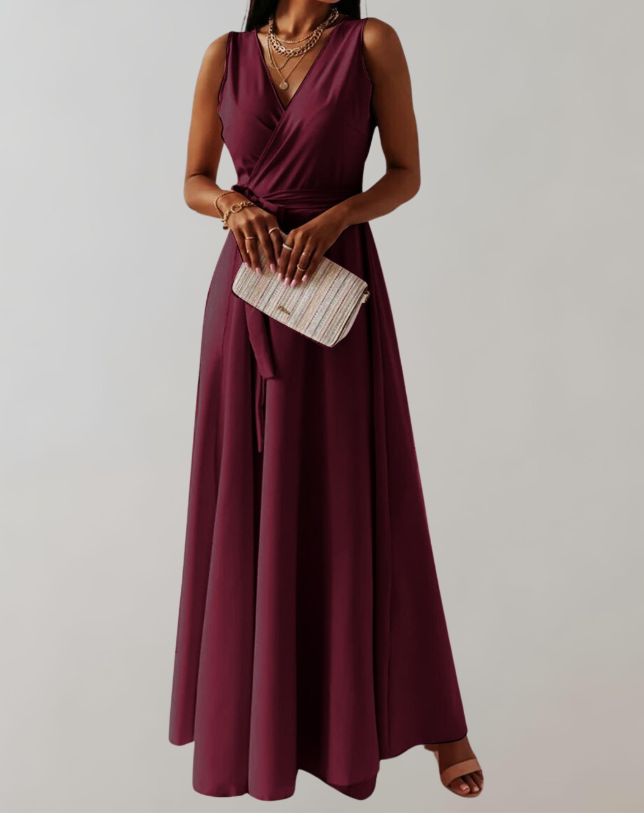 Elegant Belted Maxi Dress