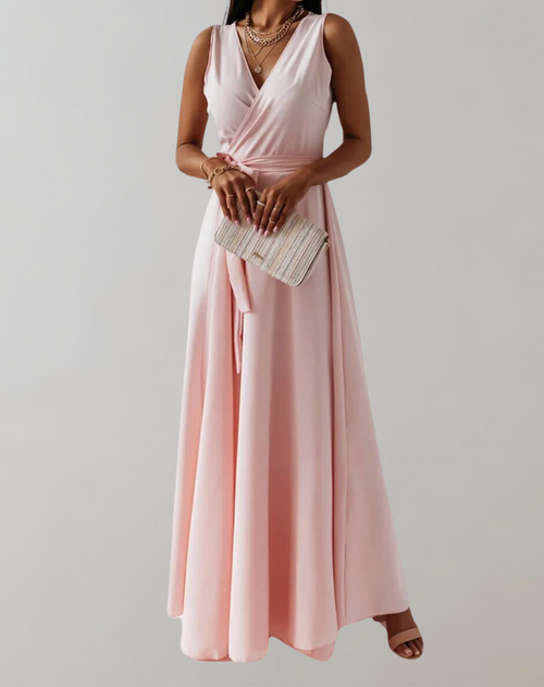Elegant Belted Maxi Dress