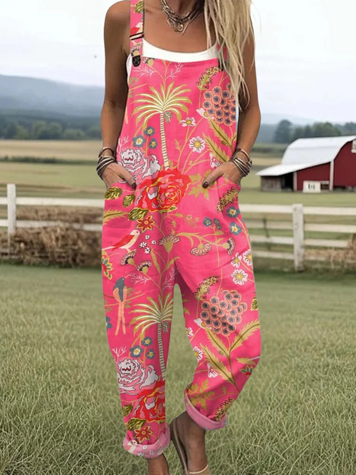 Chic Vintage Floral Jumpsuit