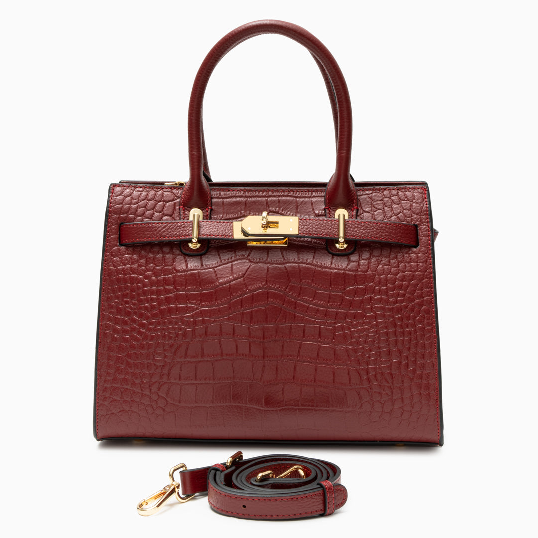Day-to-Night Leather Handbag