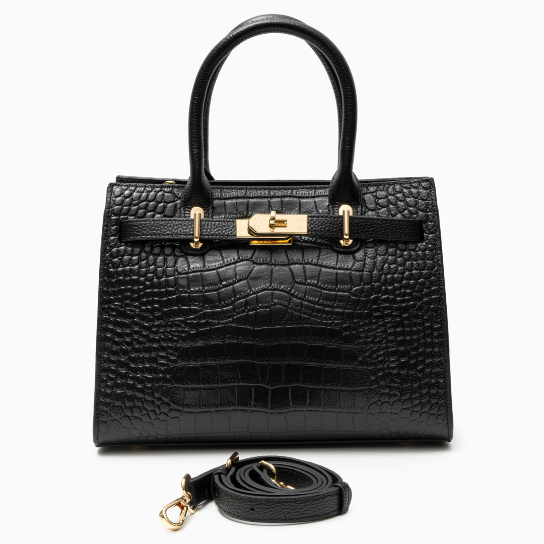 Day-to-Night Leather Handbag