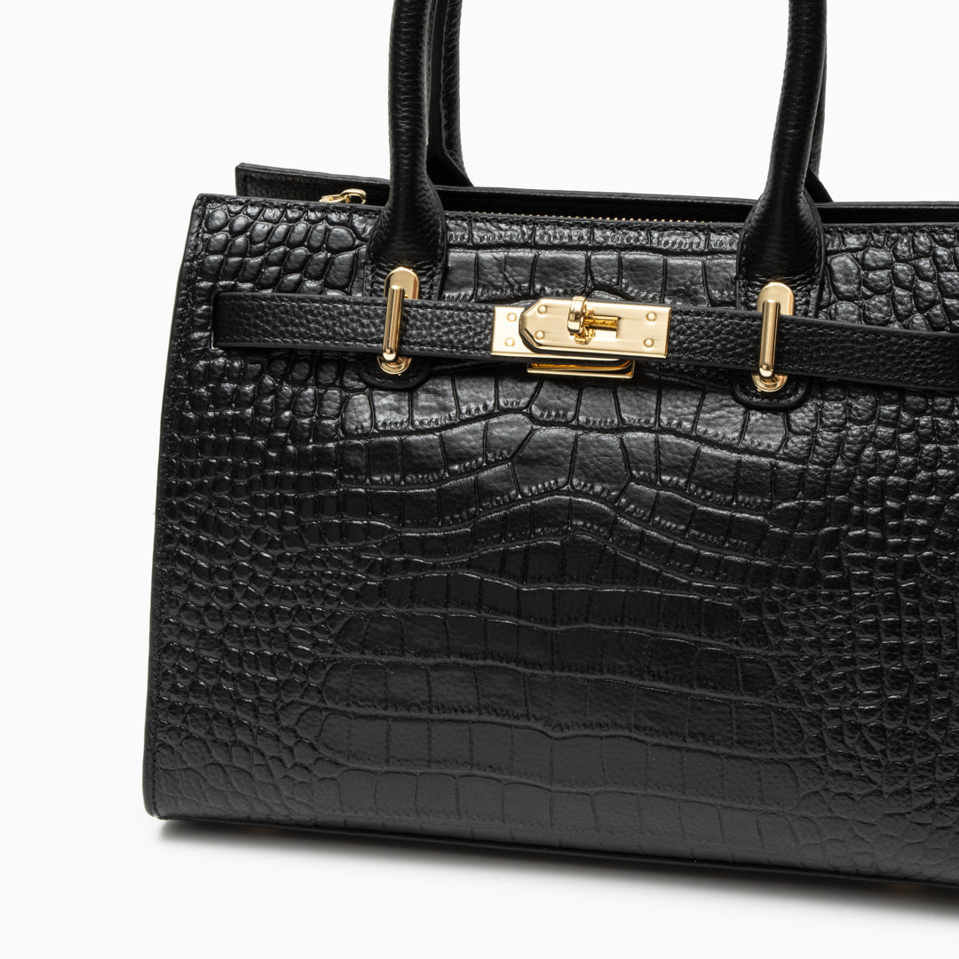Day-to-Night Leather Handbag