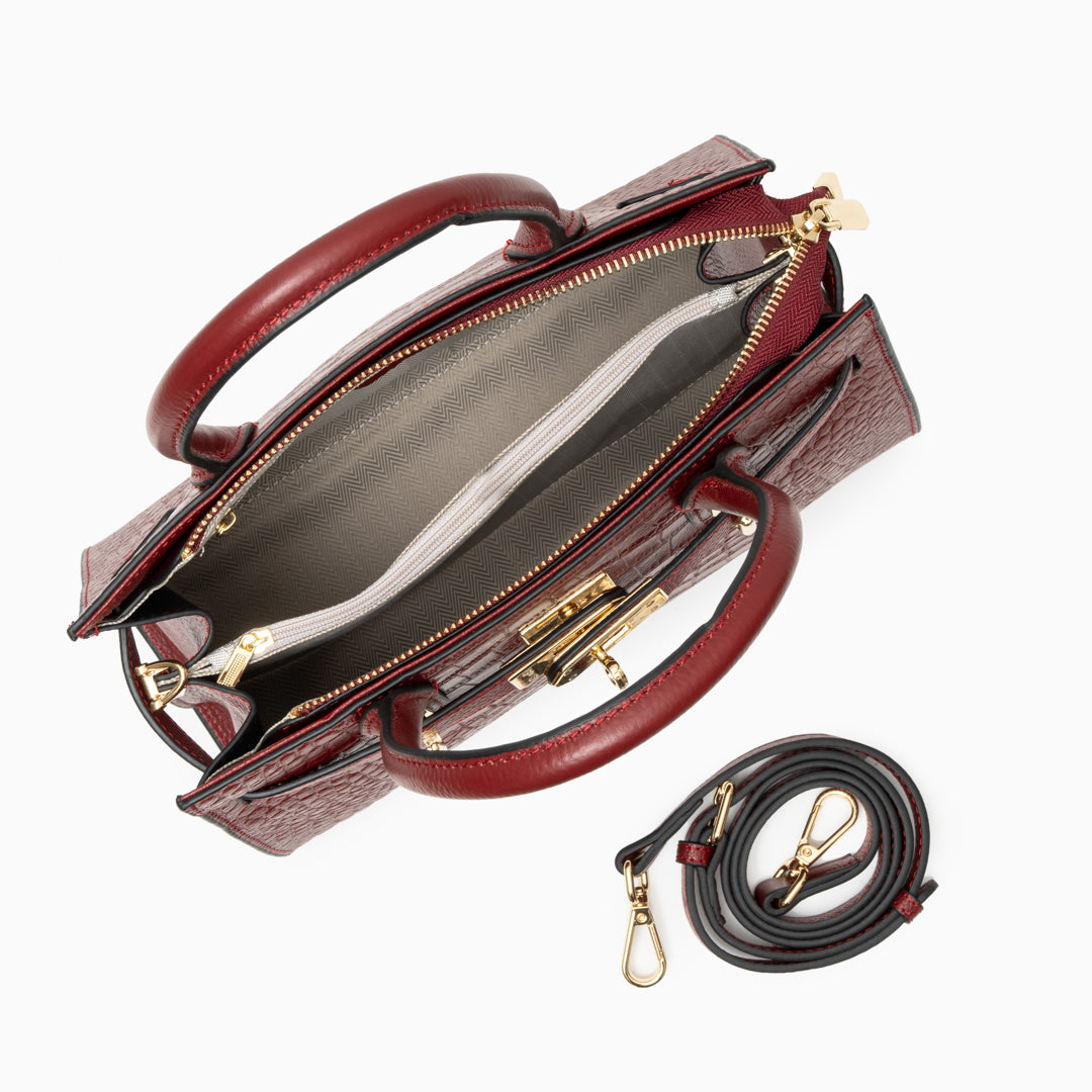 Day-to-Night Leather Handbag