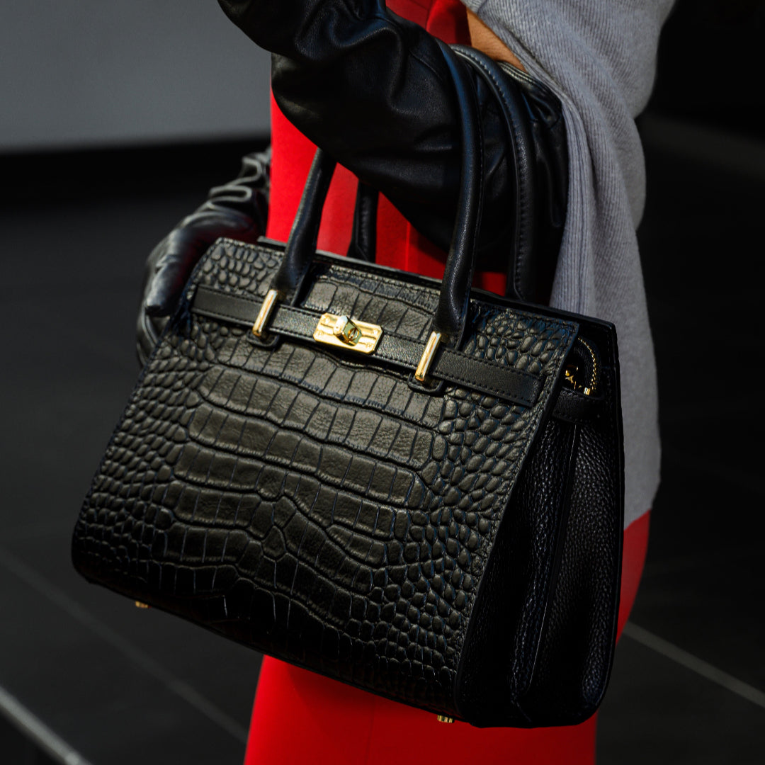 Day-to-Night Leather Handbag