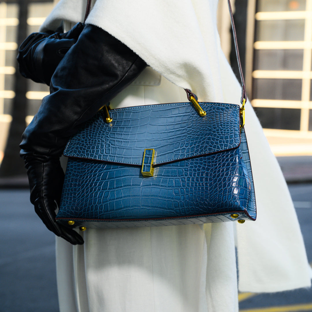 Polished Croc Tote