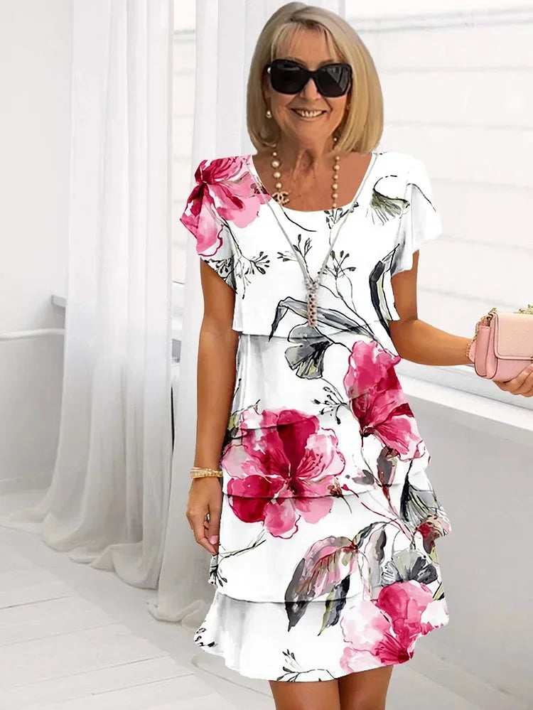 Floral Feminine Charm Dress