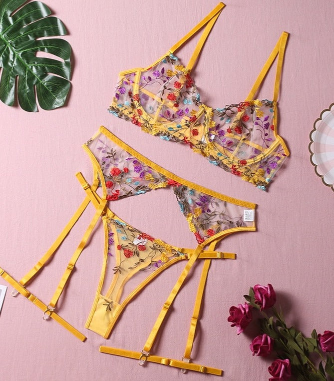 Breathable Lace Lingerie Set