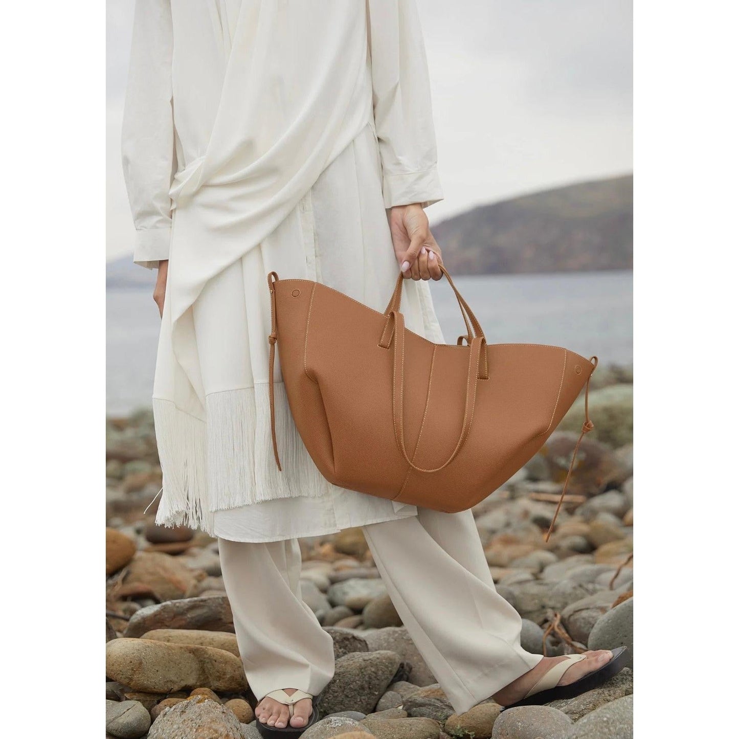 Laptop-Ready Leather Tote