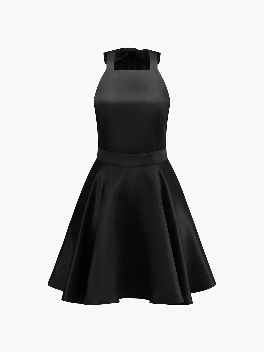 Waist-Cinch Satin Dress