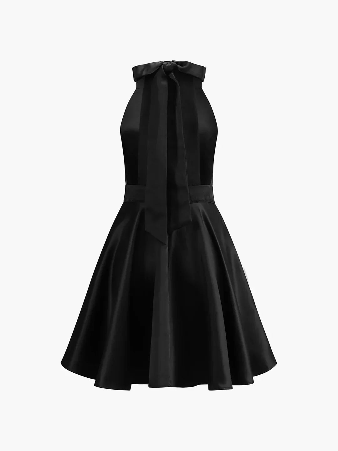 Waist-Cinch Satin Dress