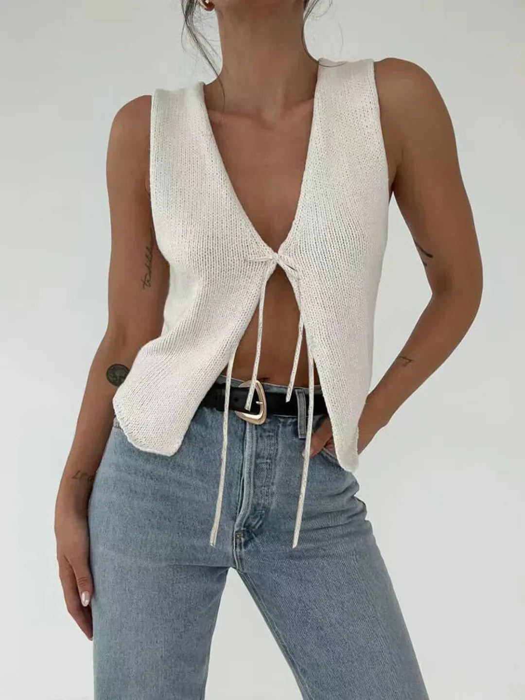 Chic Knotted Layering Vest