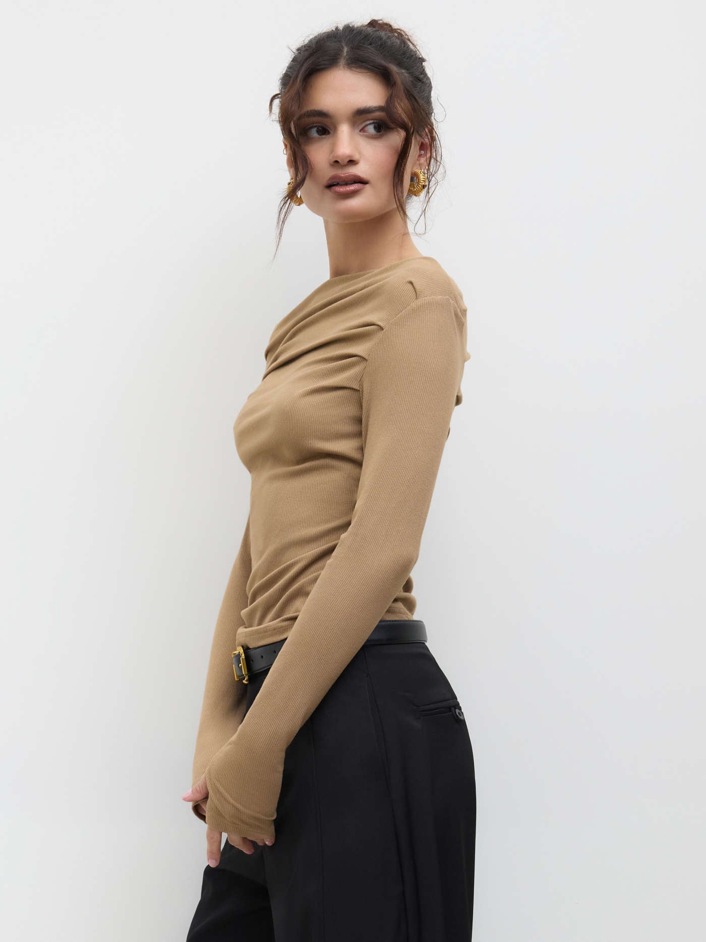Flattering Asymmetrical Long Sleeve Top