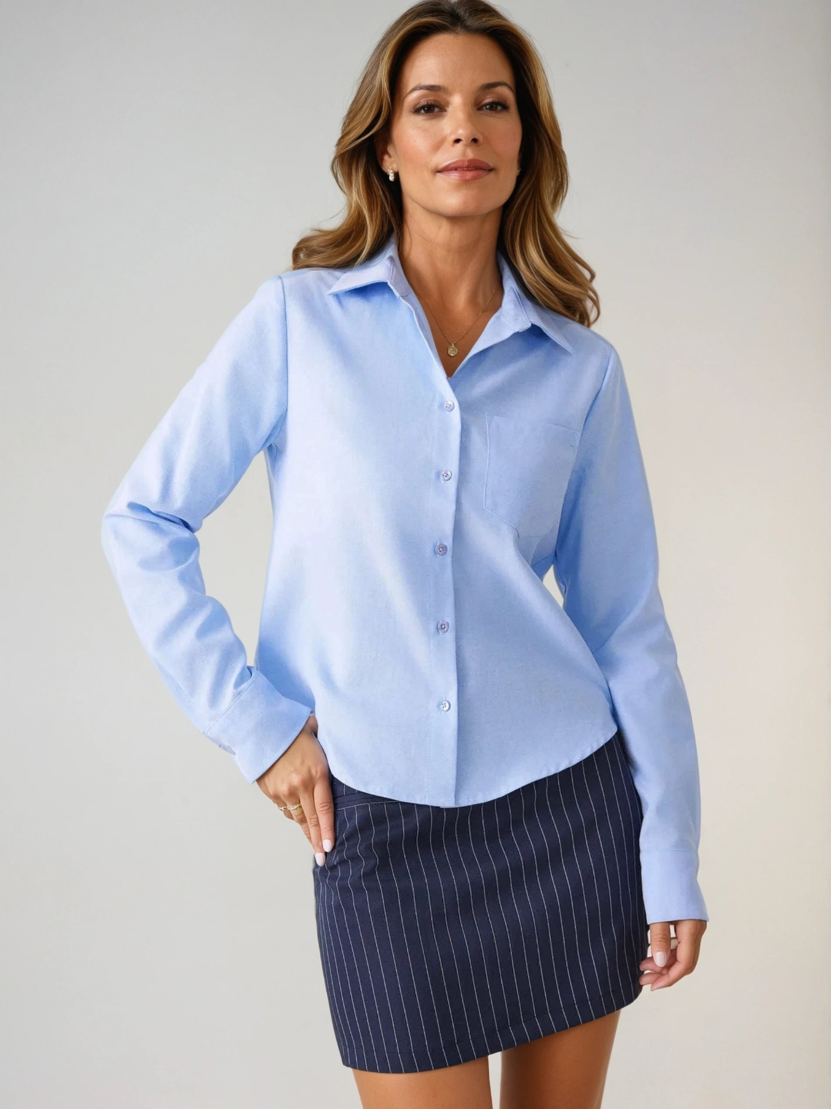 Polished Professional Blue Shirt