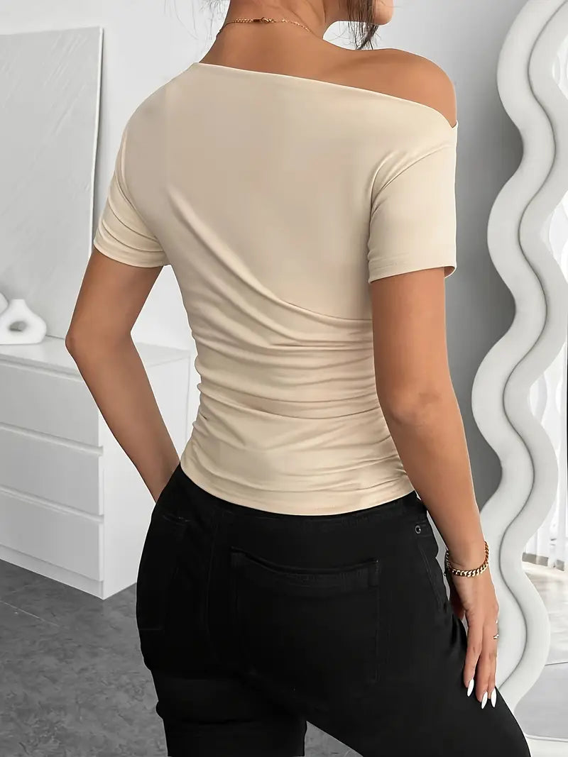 Fashion-Forward Irregular Pleat Top
