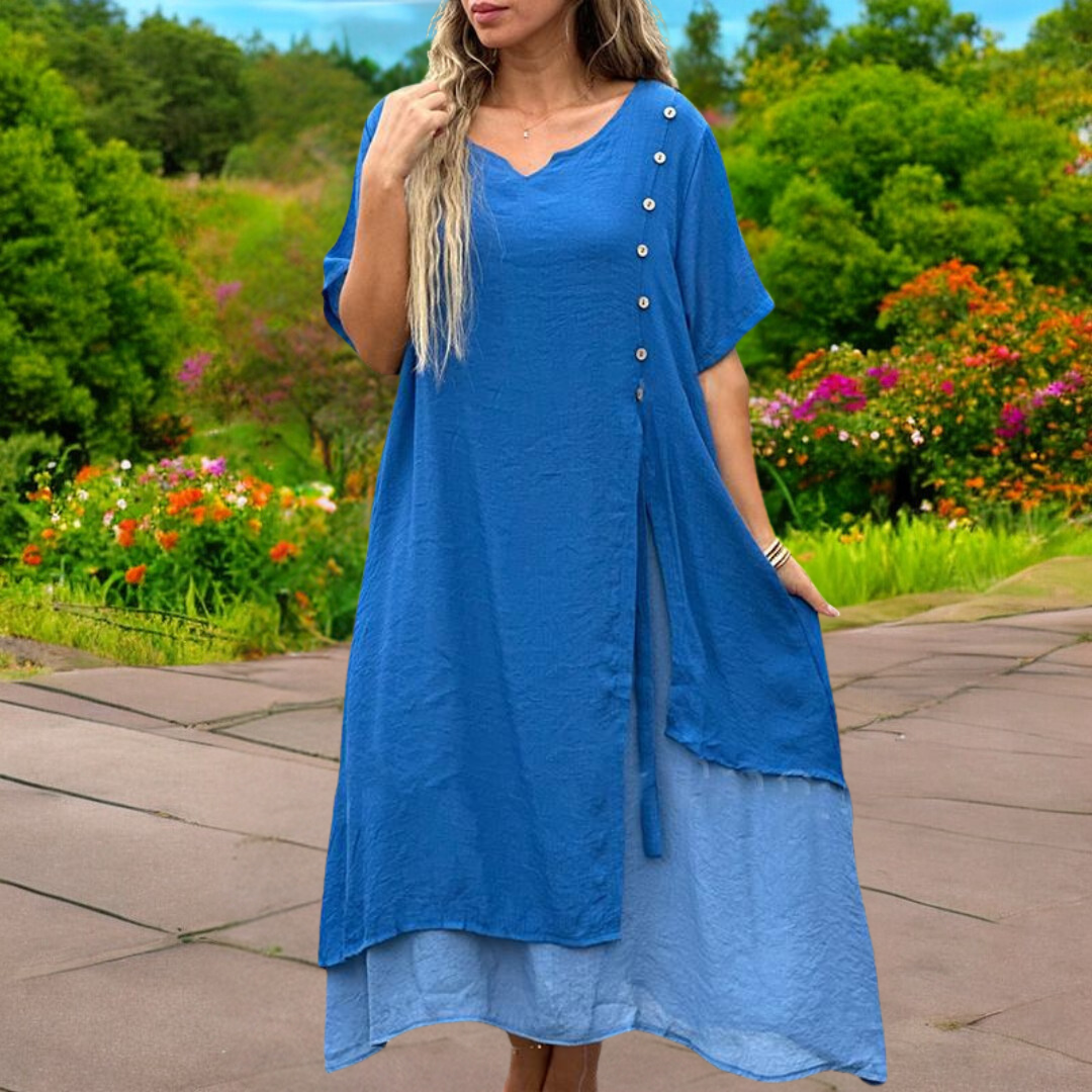 Breezy V-Neck Comfort Dress