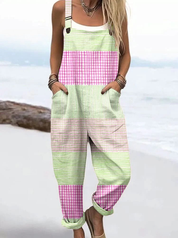 Vintage-Style Floral Jumpsuit