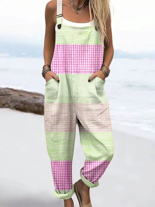 Vintage-Style Floral Jumpsuit