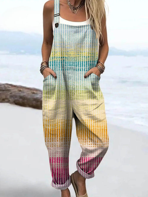 Vintage Floral Comfort Jumpsuit