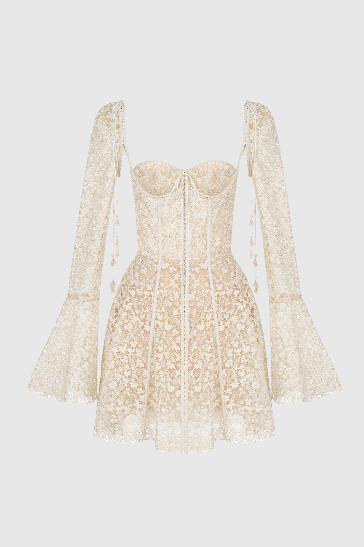 Curve-Enhancing Lace Mini Dress