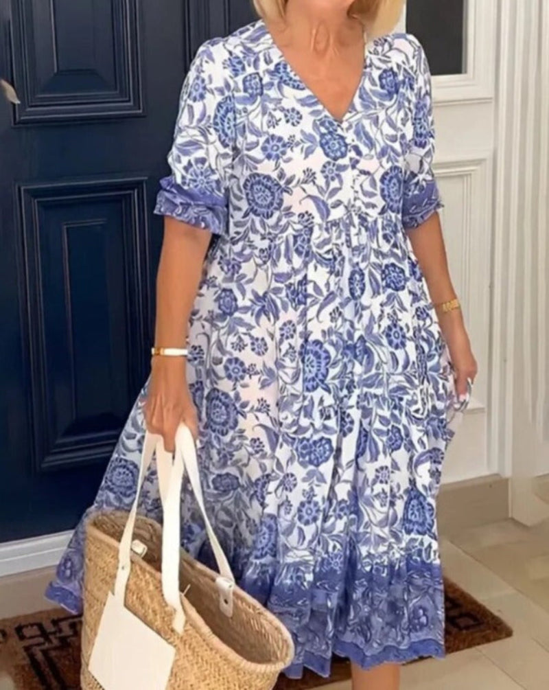 Elegant Breezy Floral Dress