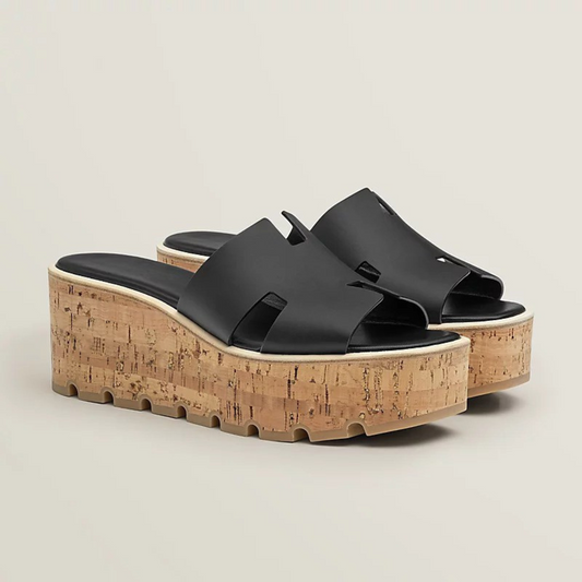 Vegan-Leather Comfort Sandals