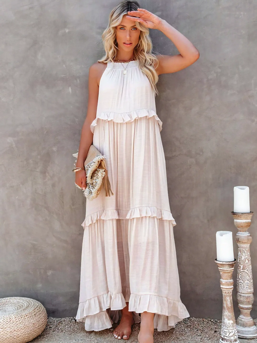 Breezy Ruffle Maxi Dress