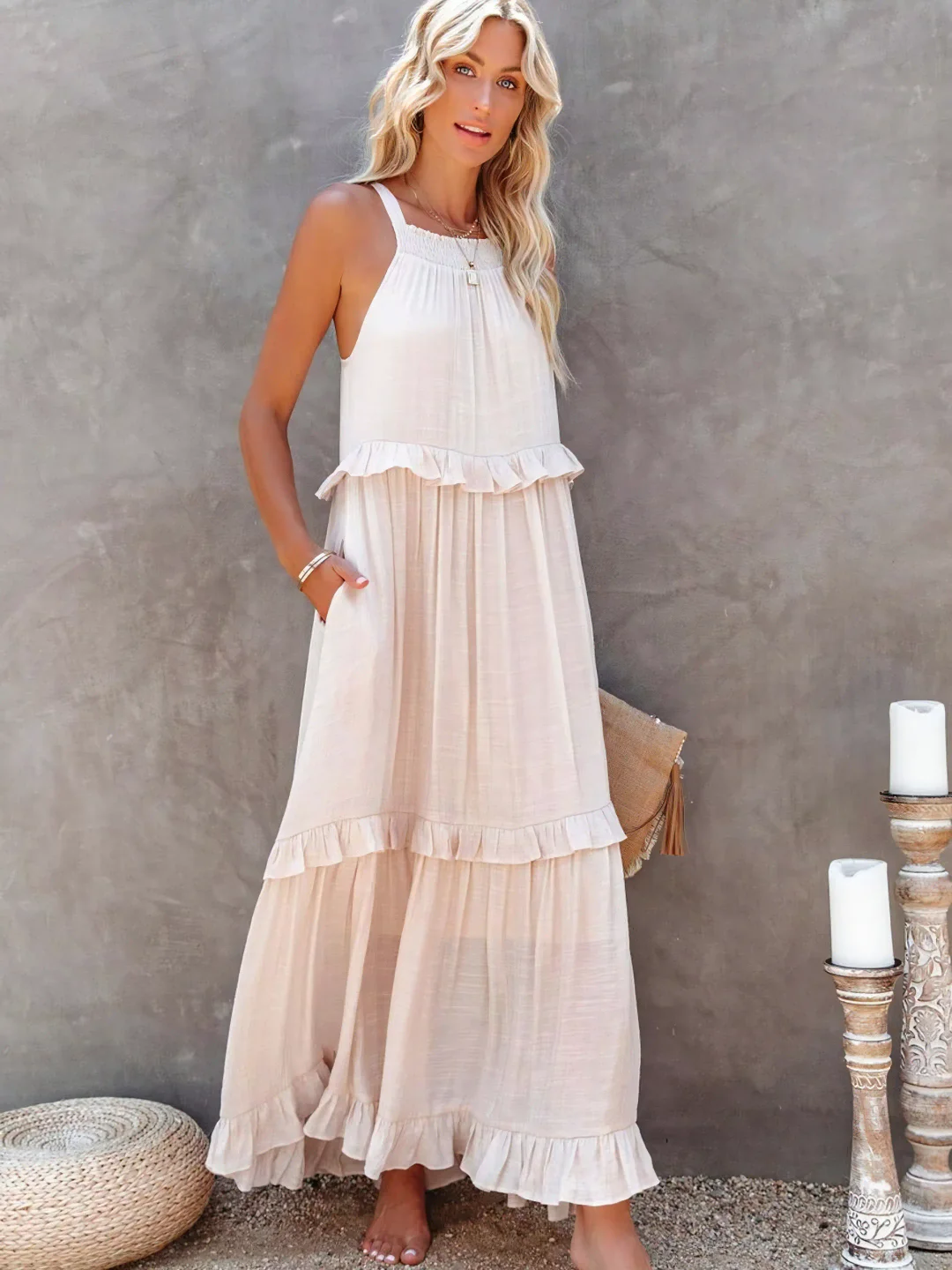 Breezy Ruffle Maxi Dress