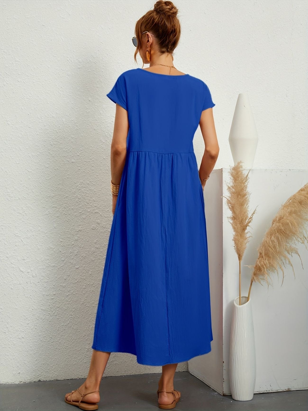Graceful Round-Neck Dress