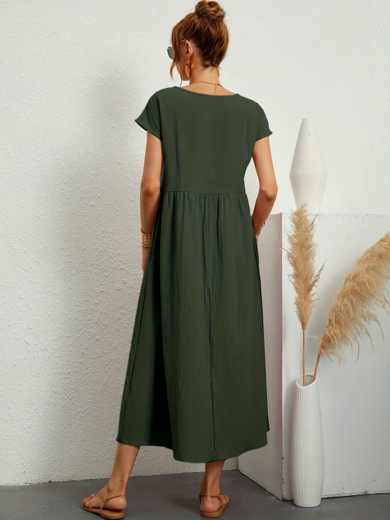 Graceful Round-Neck Dress