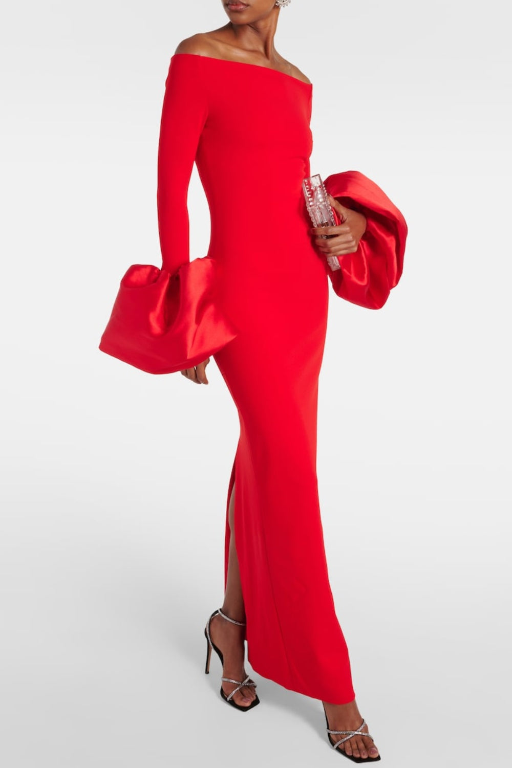 Curve-Enhancing Red Off-Shoulder Dress